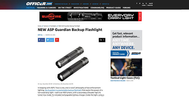 Officer.com:NEW ASP Guardian Backup Flashlight