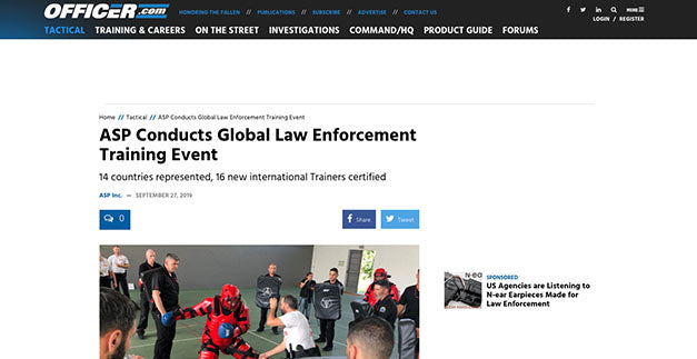 Officer.com:ASP Conducts Global Law Enforcement Training Event