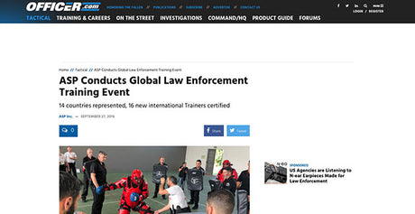 Officer.com:ASP Conducts Global Law Enforcement Training Event