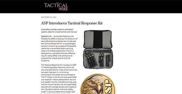 Tactical Wire: ASP Introduces Tactical Response Kit