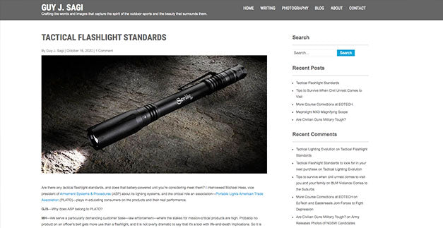 GUY J. SAGI: TACTICAL FLASHLIGHT STANDARDS