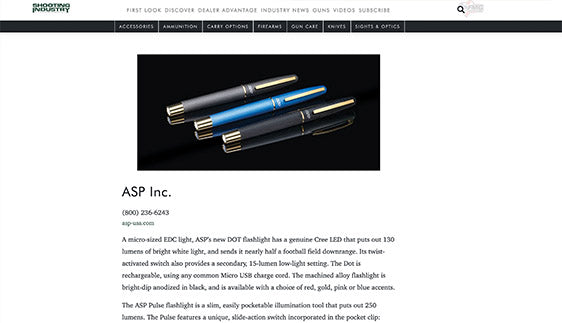 Shooting Industry: ASP, Inc.