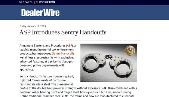 Dealer Wire: ASP Introduces Sentry Handcuffs