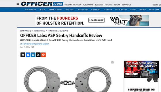 Officer.com: OFFICER Labs: ASP Sentry Handcuffs Review