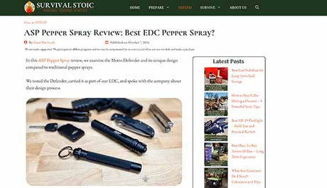 Survival Stoic: ASP Pepper Spray Review: Best EDC Pepper Spray?