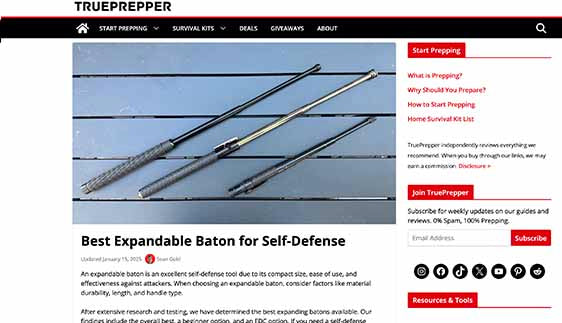 True Prepper: Best Expandable Baton for Self-Defense