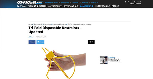 Officer.com: Tri-Fold Disposable Restraints