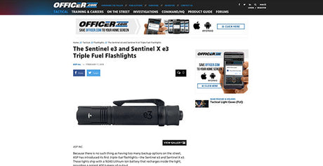 Officer.com: The Sentinel e3 and Sentinel X e3 Triple Fuel Flashlights